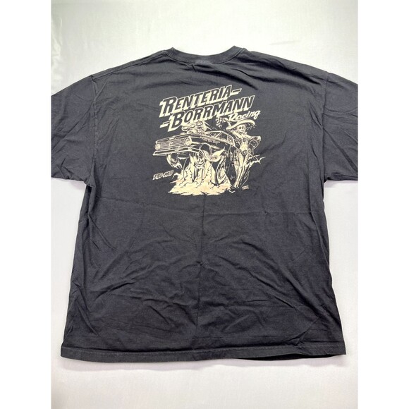 Vtg Renteria Borrmann Motorsport Classic Racing Tee 3XL Black - Picture 11 of 12